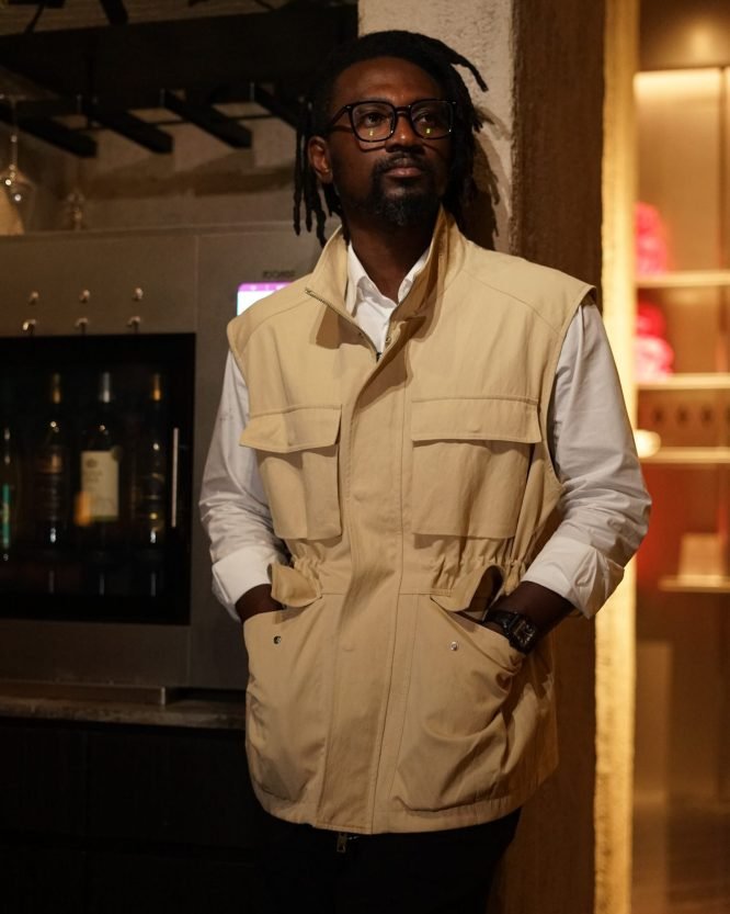 JA Buff Beige Sleevesless Shirt