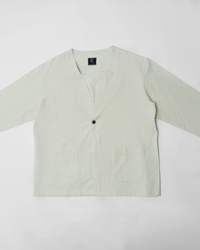 MC Cream V Neck Shirt