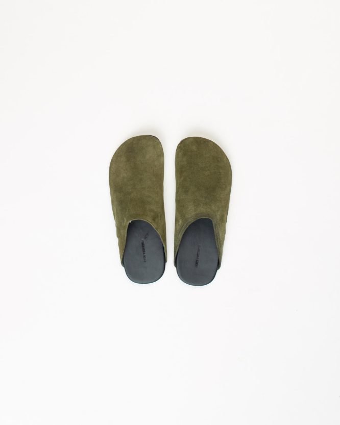 Shem Egonu Suede olive mules