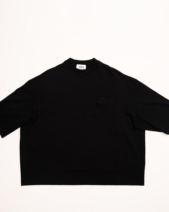 JA Black Oversized Pocket Tee