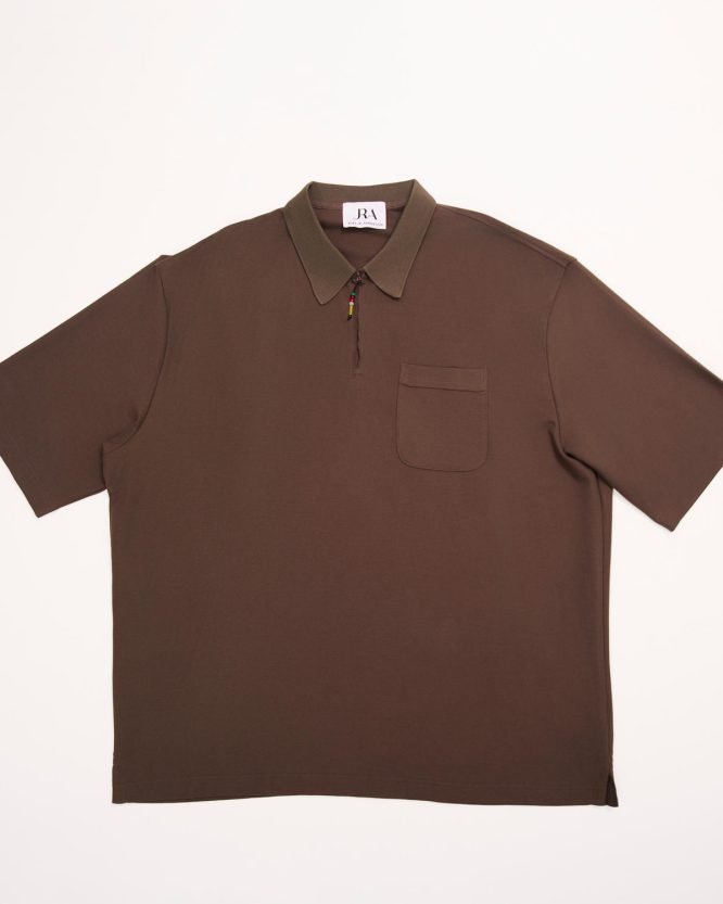 JA Brown Shirt with bead zip