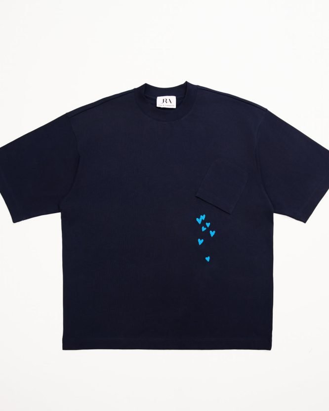 JA Blue Dotted love Tee