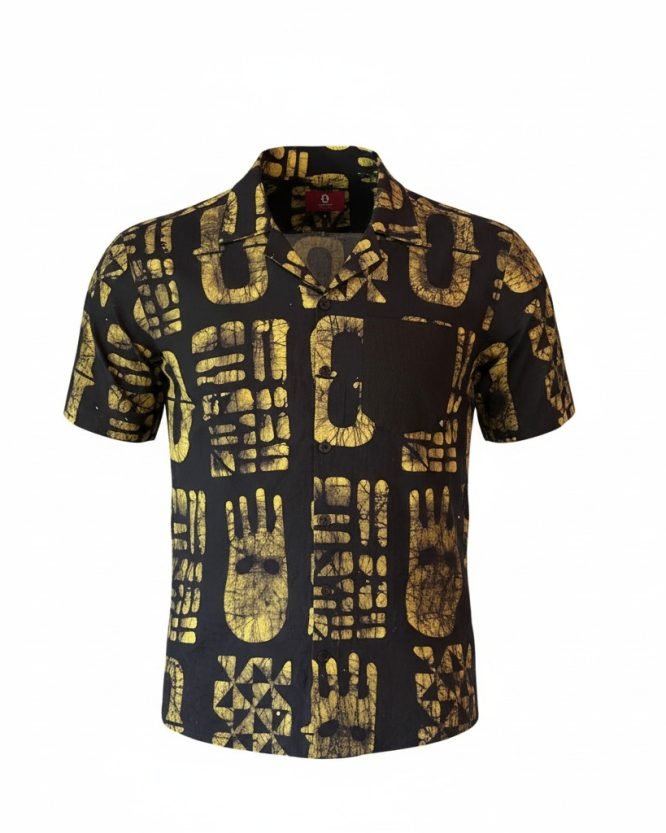 Adira cotton shrt (Black and Yellow)