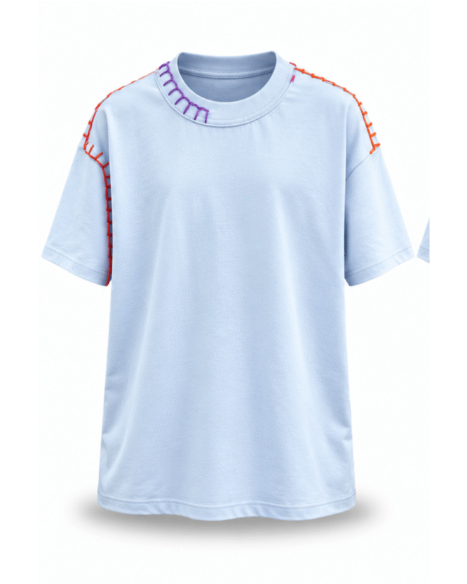 HAPPY TEE MOCK STITCH