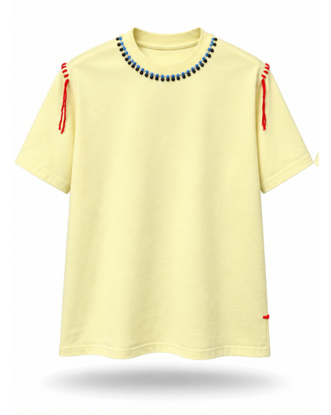HAPPY TEE WITH TOP STITCH