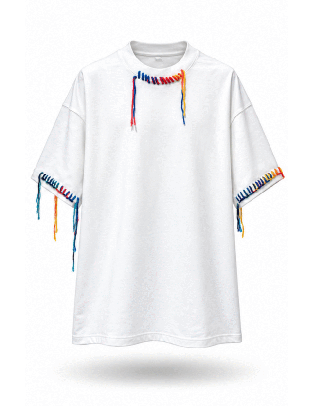 IAN CARSON MIDDLE NECK THREAD TEE