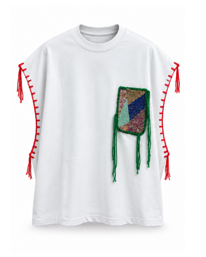 IAN CARSON SLEEVELESS STITCH TEE
