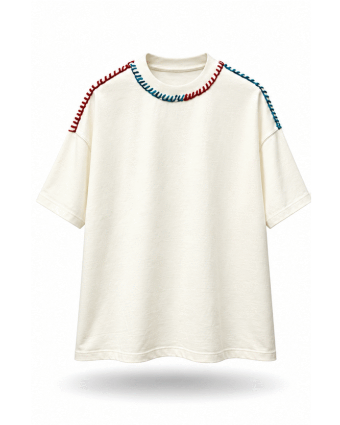IAN CARSON STITCH SHOULDER TEE