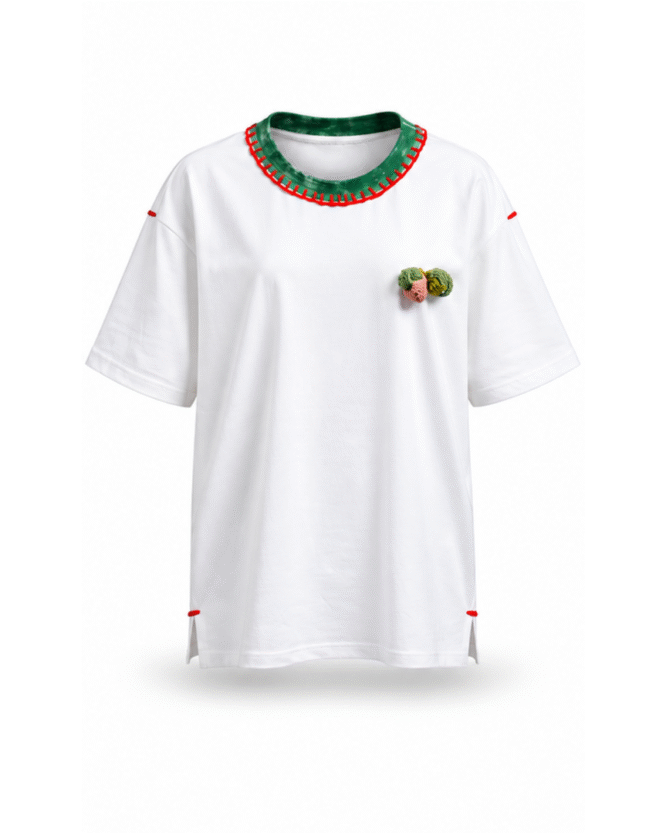 IAN CARSON STRAW BERRY WOOL TEE