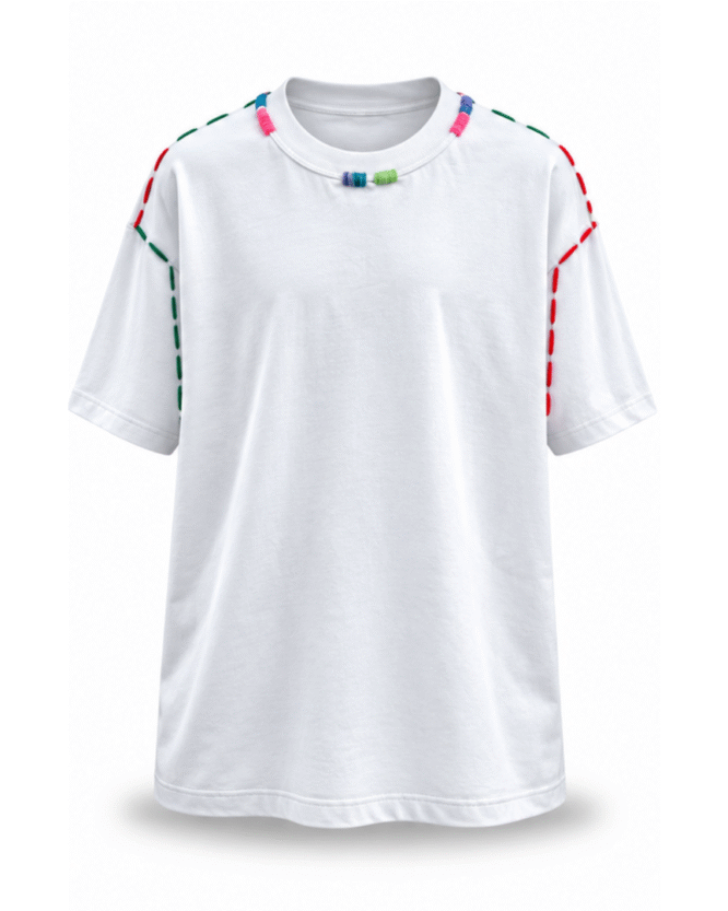 HAPPY TEE MIX THREAD TEE