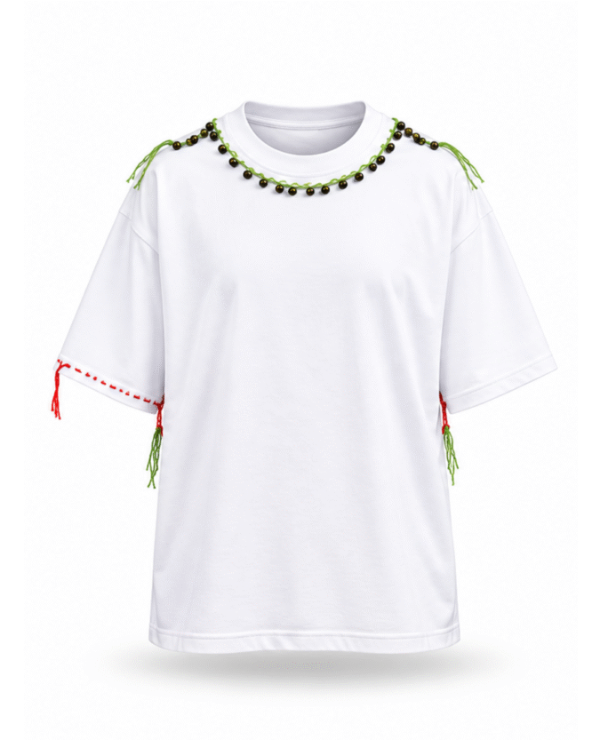 IAN CARSON SHOULDER BEAD TEE
