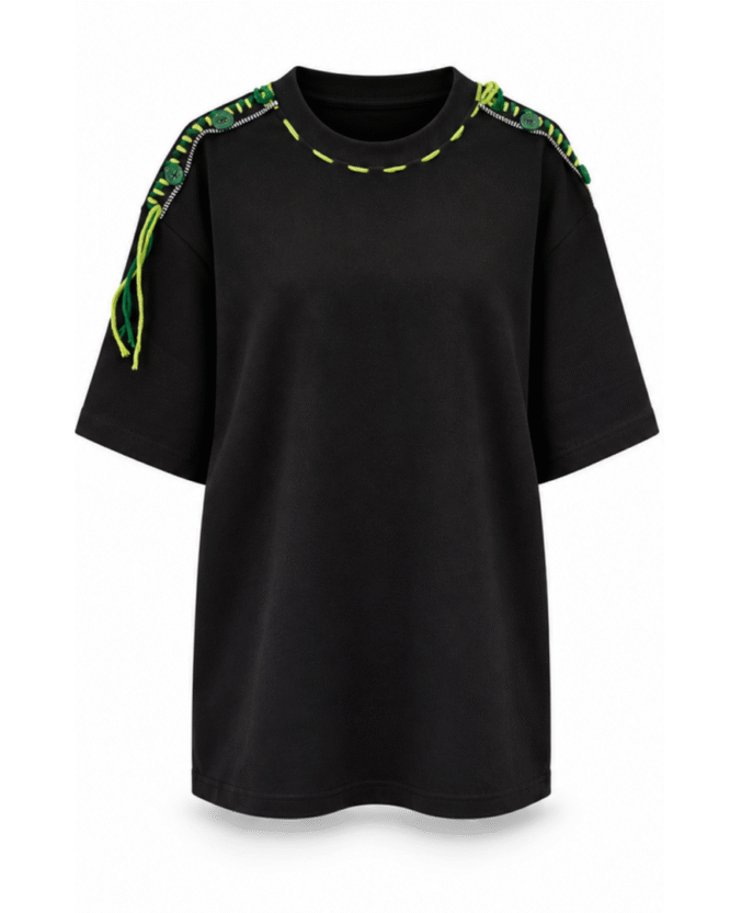 HAPPY TEE WITH SHOULDER ZIP