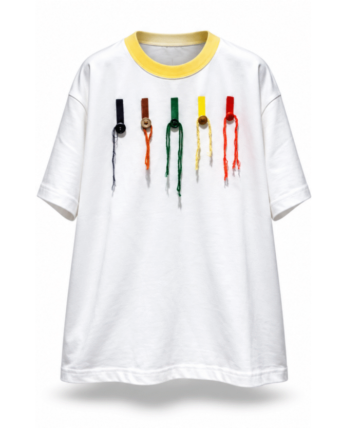 IAN CARSON COLORED BUTTON TEE